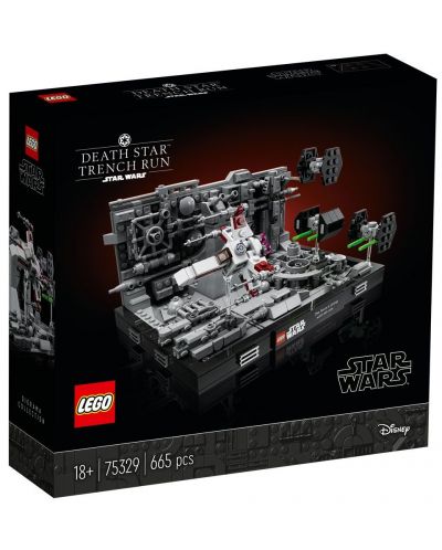 Konstruktor Lego Star Wars - Diorama leta do okna Death Star (75329) - 1